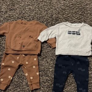 Carter's Brown and Gray Kids Matching Sets